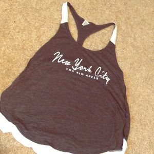 New York “Th Big Apple” loose, high low tank